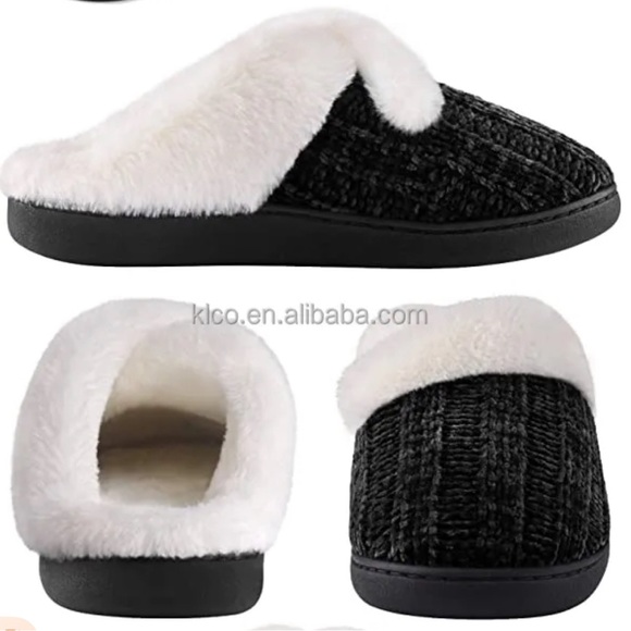 Homitem Slippers Memory Foam Indoor/Outdoor Fleece Lining Anti-Slip
Rubber Sole - Picture 4 of 8